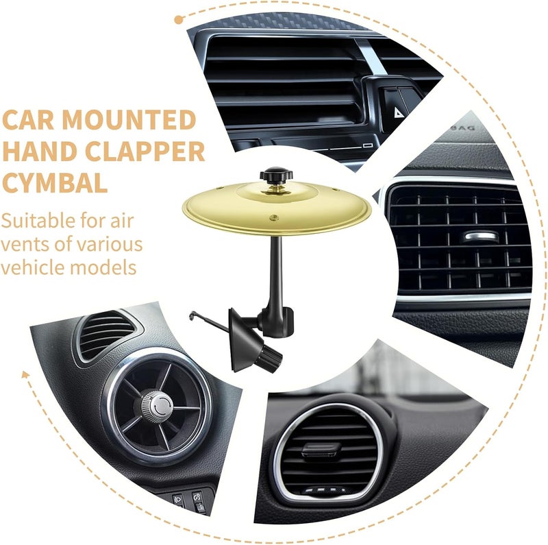 SKAHEE Car Cymbal Air Vent Mini Cymbal for Car - Vibrational Metal Clip-On Crash Cymbals Set, Compact & Durable Musical Accessory for Drivers & Drummers - Image 5